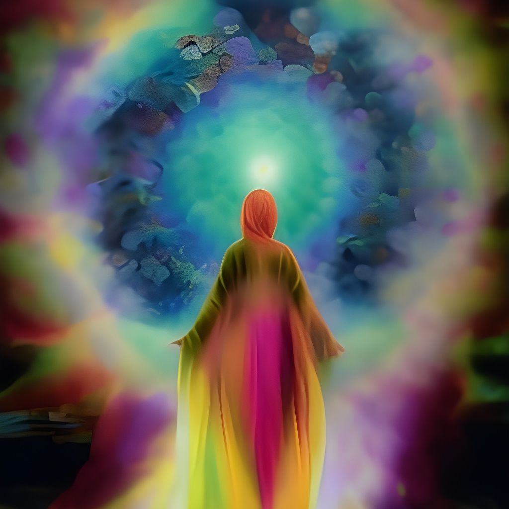 Rainbow Textiles in Mixed Media Style