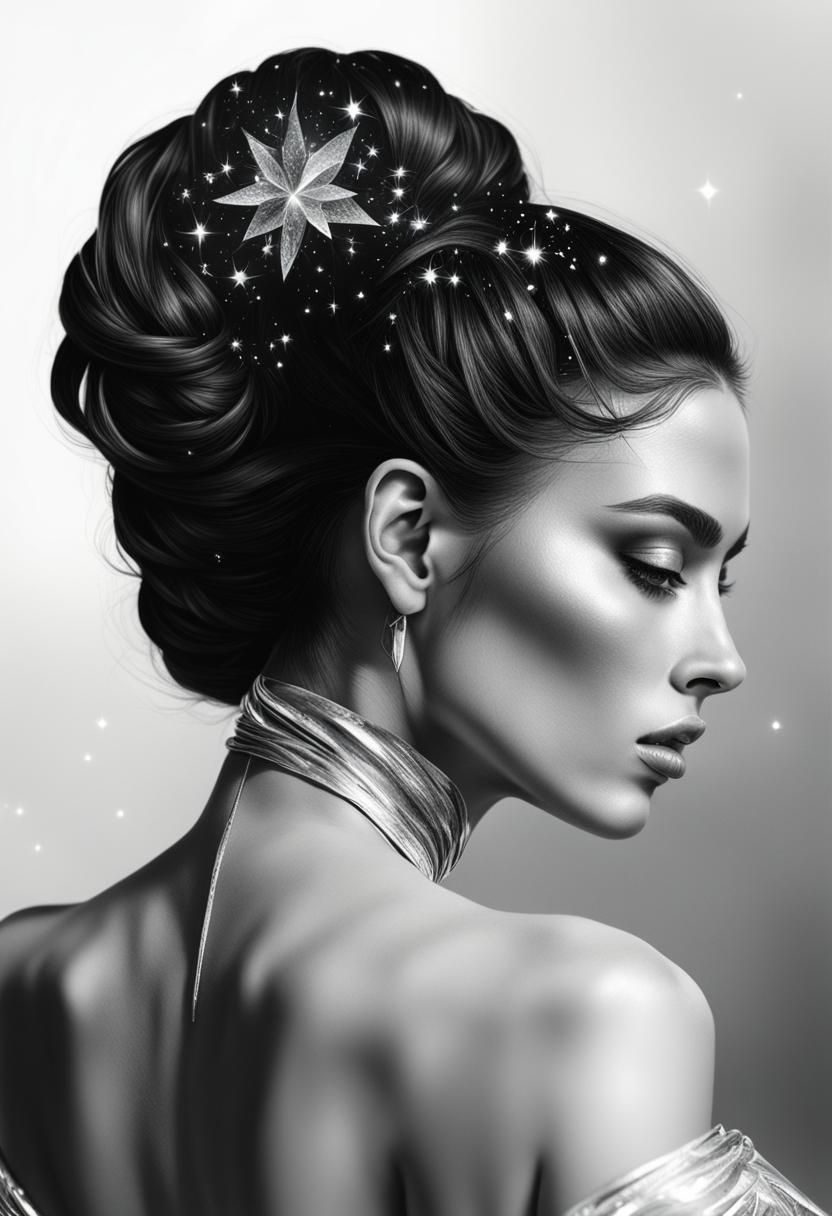 Cosmic Striptease: Holographic Astral Illustration