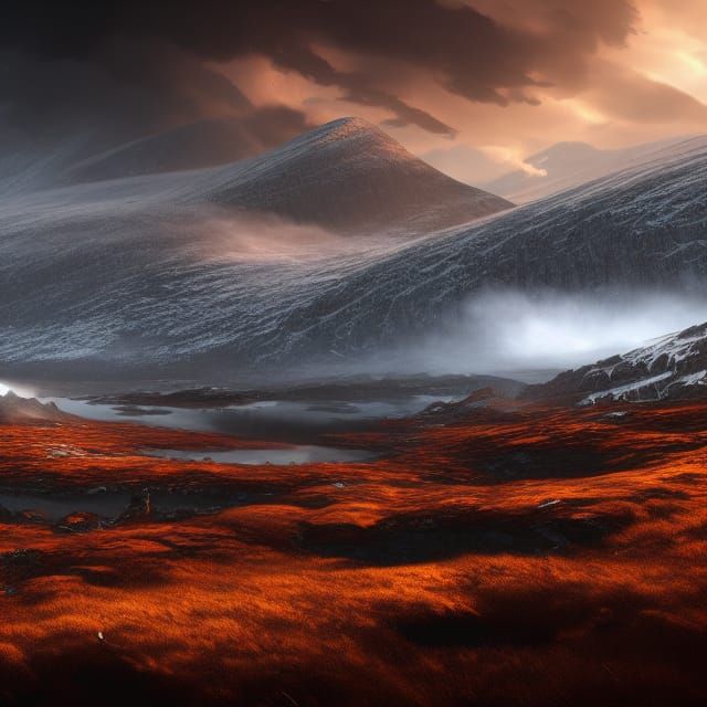 Cairngorms Park, Scotland: Detailed Matte Painting in Fantas...
