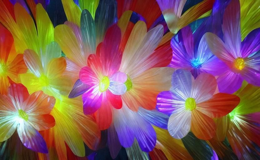 Spectacular 3D Cellophane Flower Art