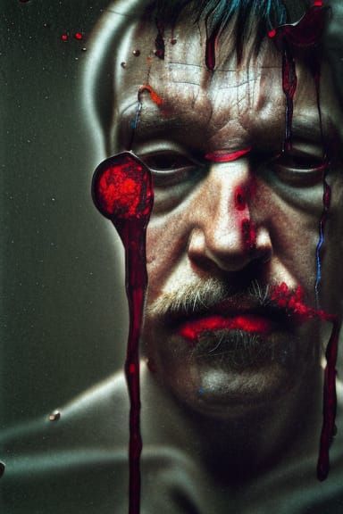 Reaper Portrait with Cracked Skin in Ethereal Lighting