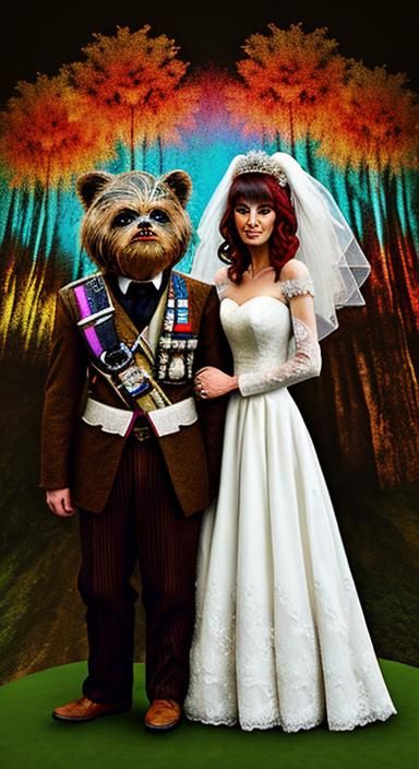 Psychedelic Ewok Wedding in Quadrophenia Style