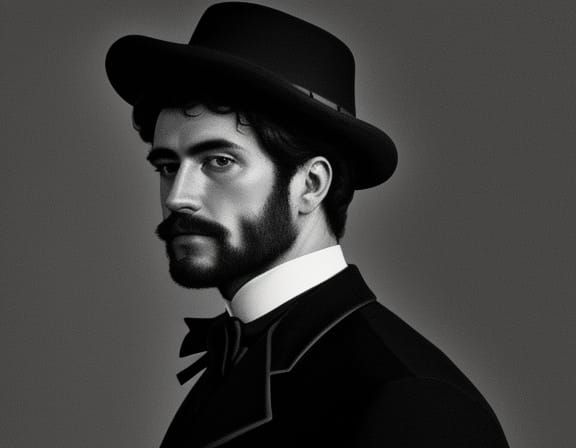 Surreal Monochromatic Portrait Study in High Contrast