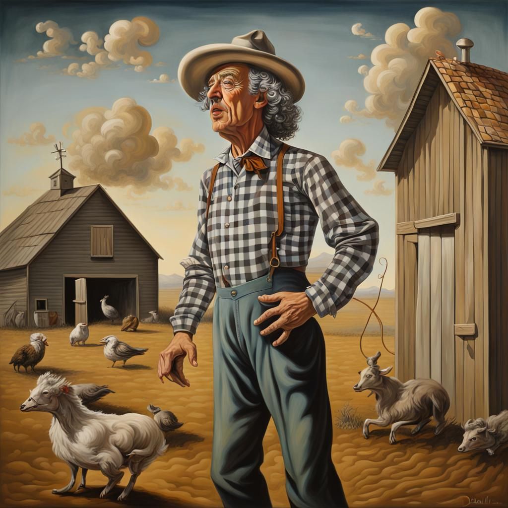 Surreal Farmer's Operatic Aria, Salvador Dali Style