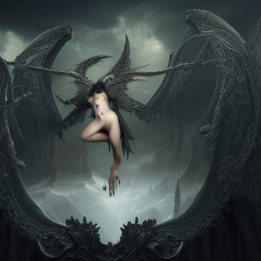 Epic Succubus Digital Matte Painting
