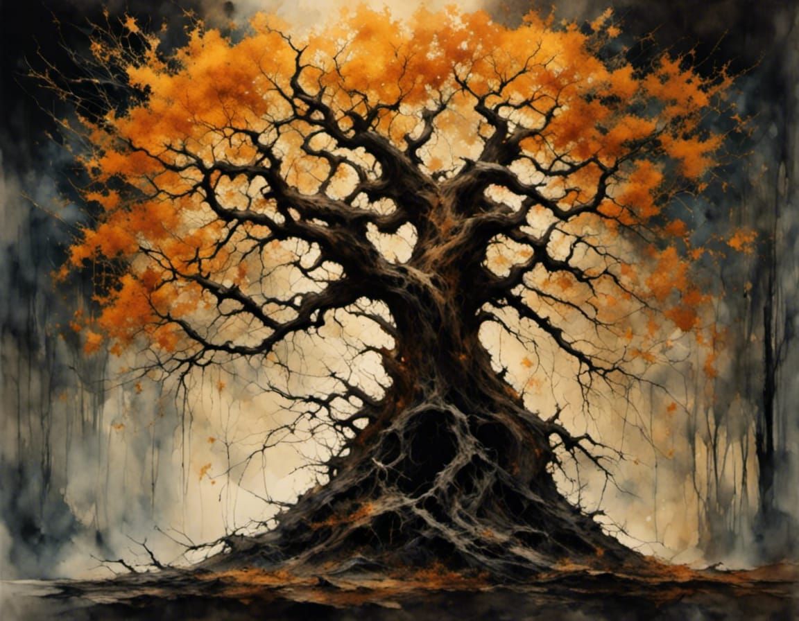 Ent-like Tree Demon with Burning Hands