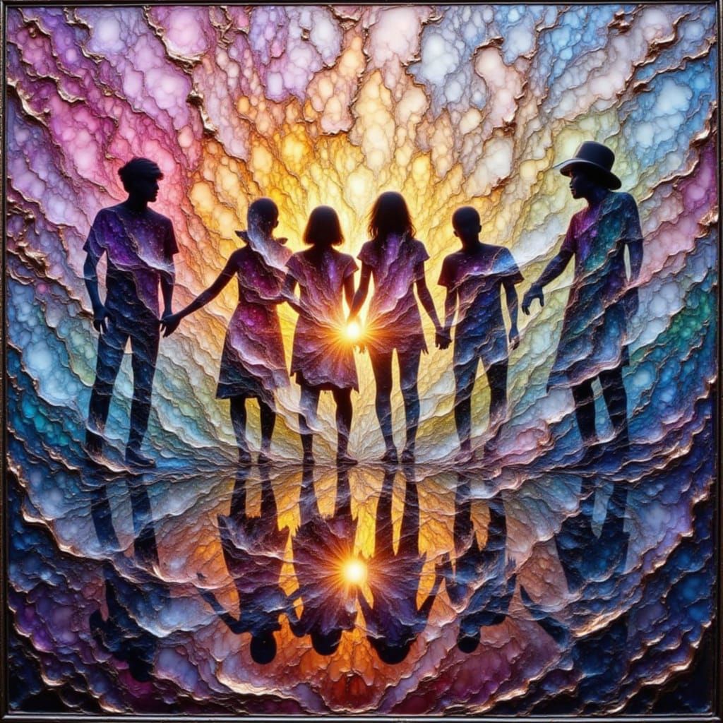 Ethereal Alcohol Ink Art: "Thank You!"