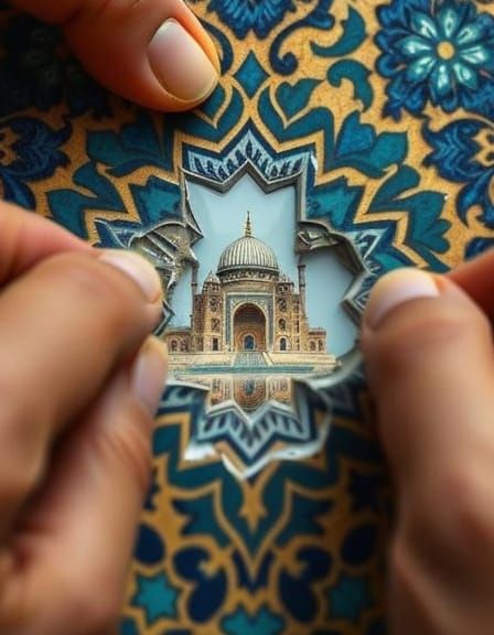 Repairing a Shattered Persian Mosaic Tile