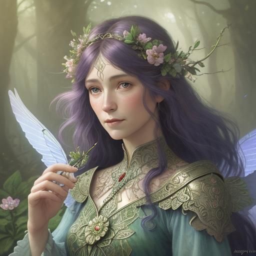 Magical Fairy in Enchanted Forest Concept Art