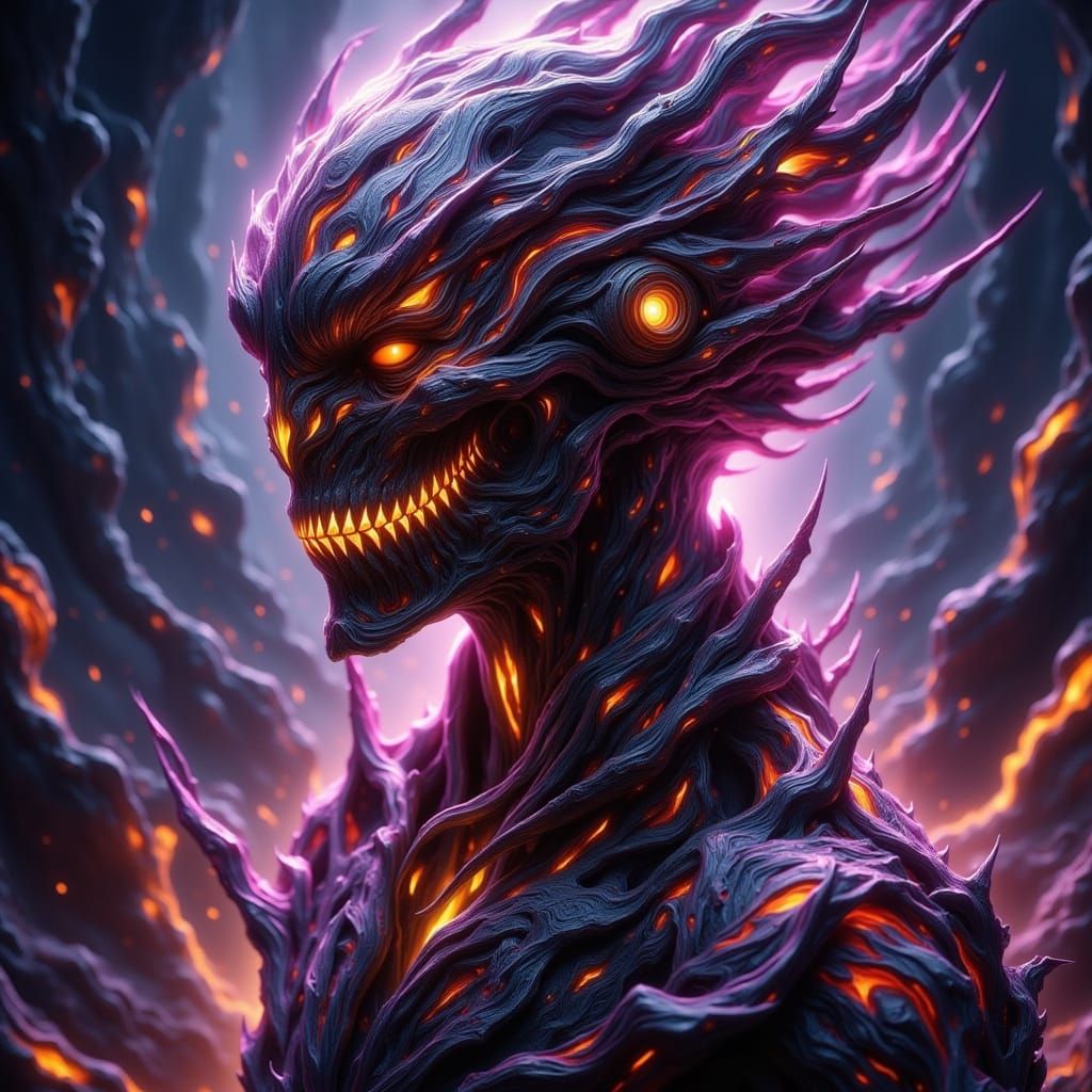 Cyberpunk Masterpiece in Dark Fantasy Style