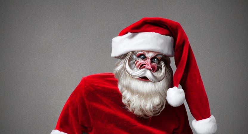 Xenomorph in Santa Outfit: Photorealistic Rendering