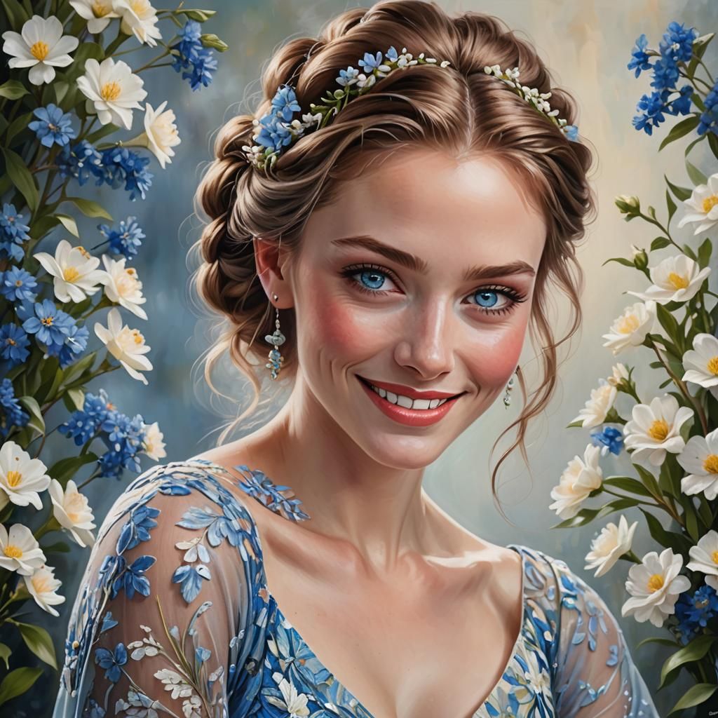 Radiant Portrait of a Young Woman in Sunlight