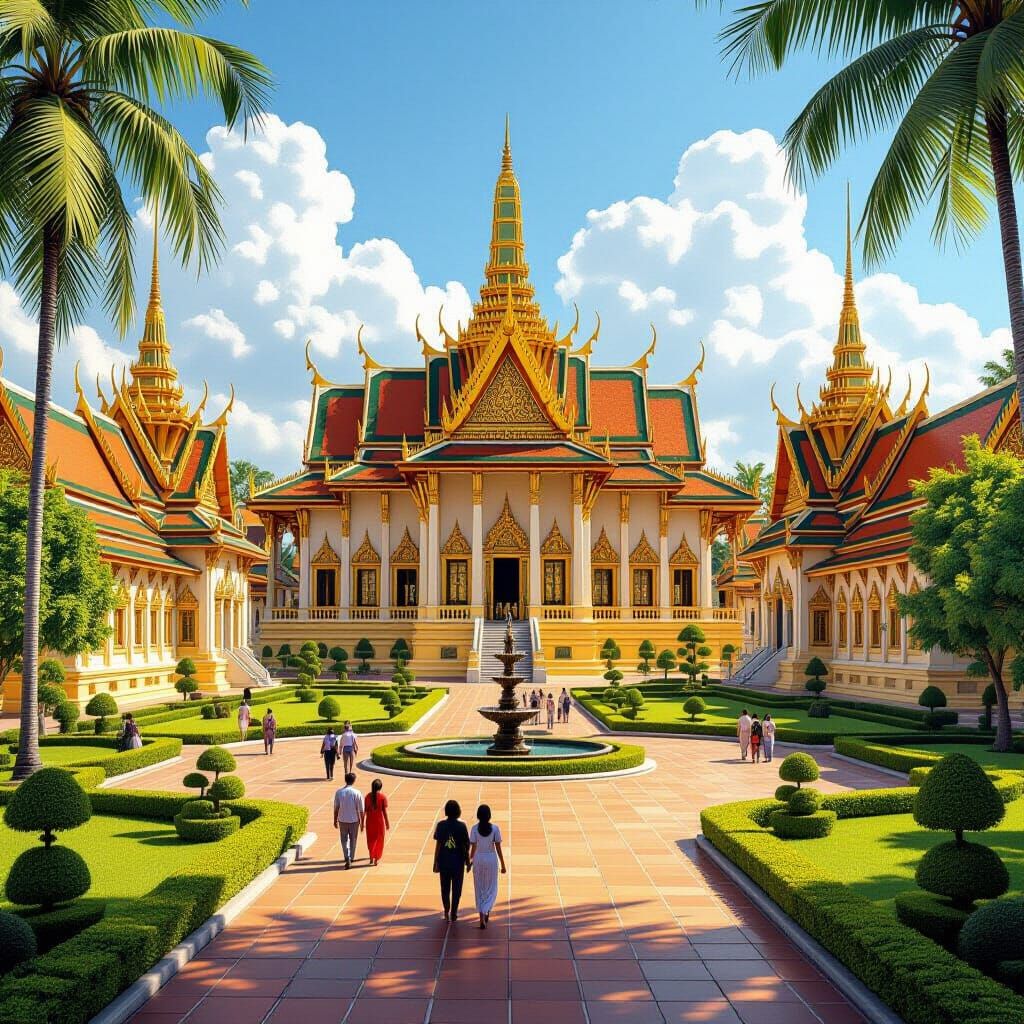 Royal Palace, Phnom Penh: Khmer Architecture in Ultra-Realis...