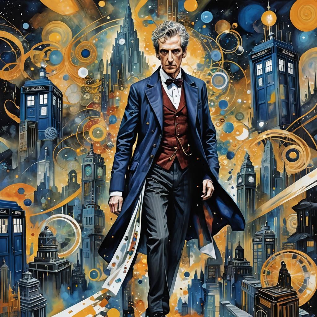 Irradiated Metropolis: Vivid Oil and Gouache Rendering