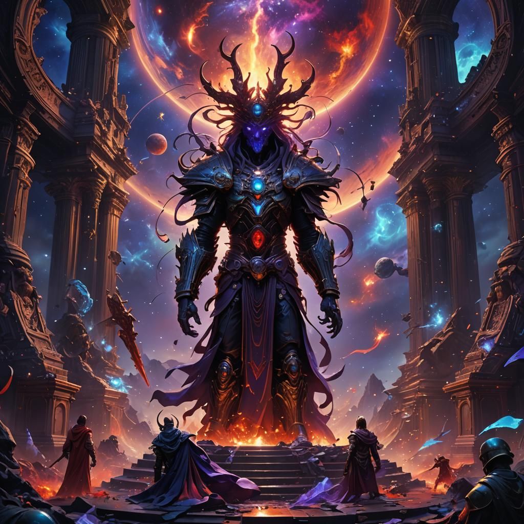 Cosmic Judgement Day: Heaven and Hell in Vibrant Colors