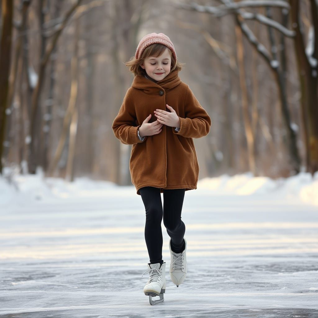 13-Year-Old Girl in Winter Wonderland