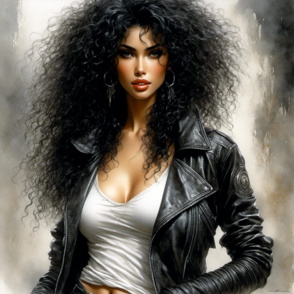 Detailed Illustration of Beautiful Woman by Luis Royo