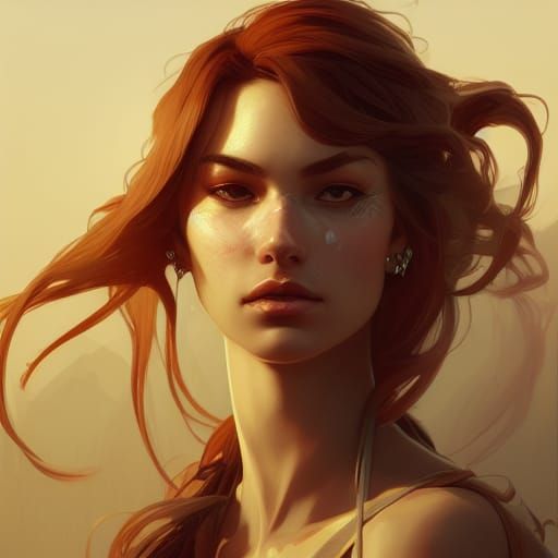 Detailed Portrait of Happy Hunter Girl in Unreal Engine