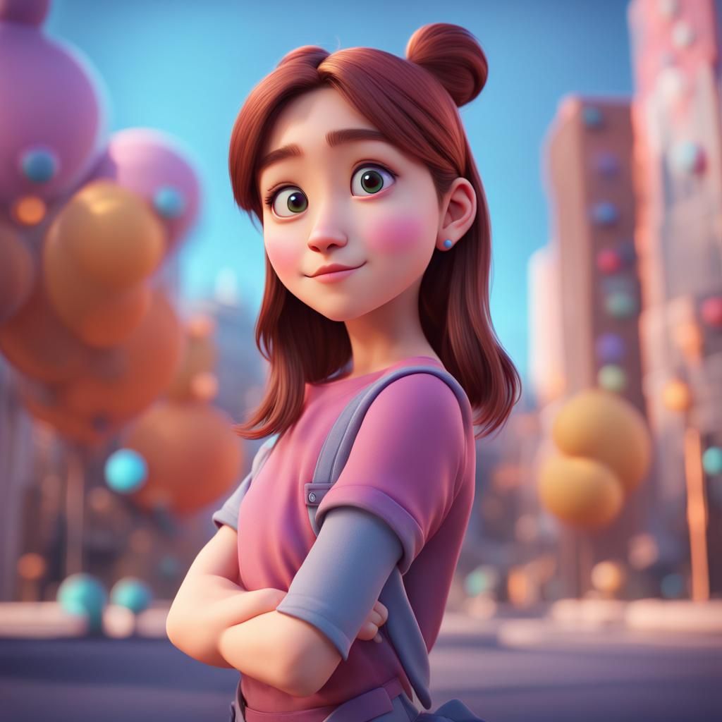 Simple girl 2D character