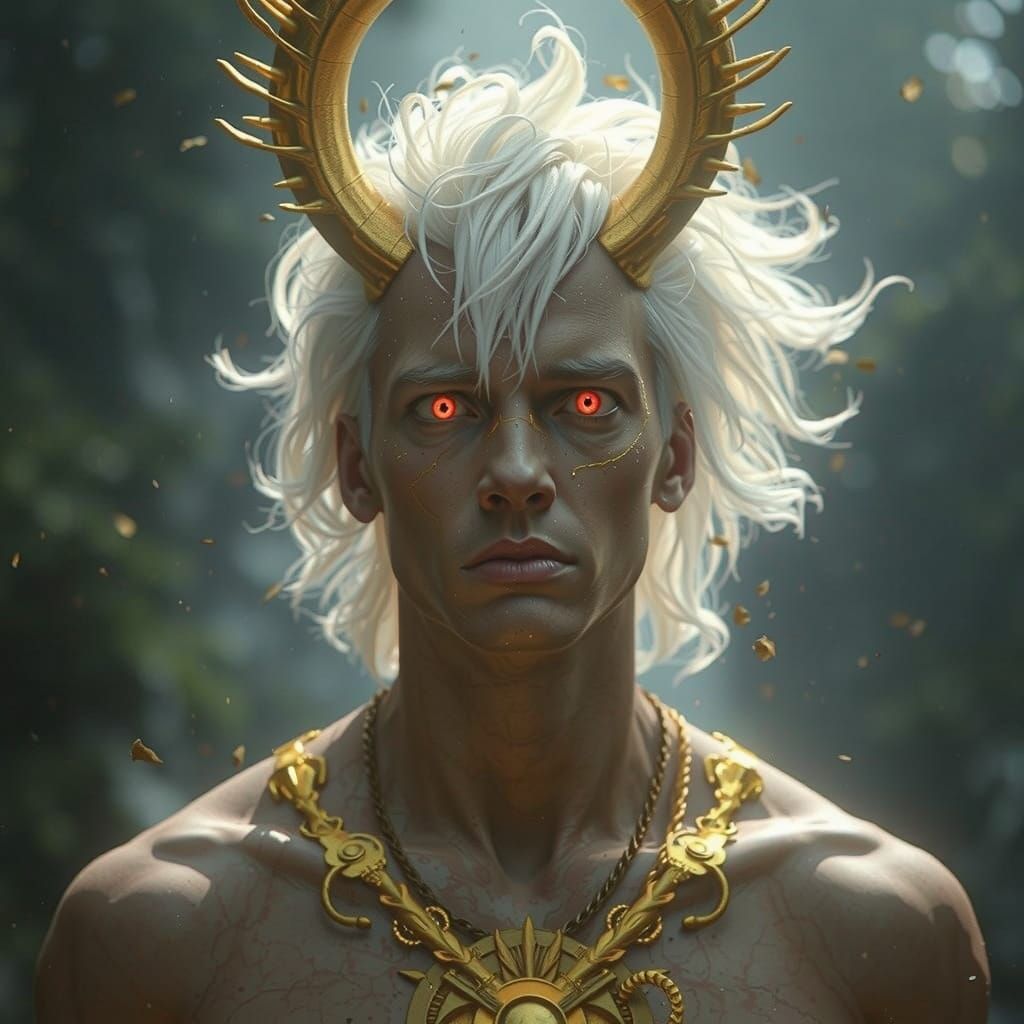 Surreal, Ultrarealistic Face Emerges in Cosmic Purple Aura