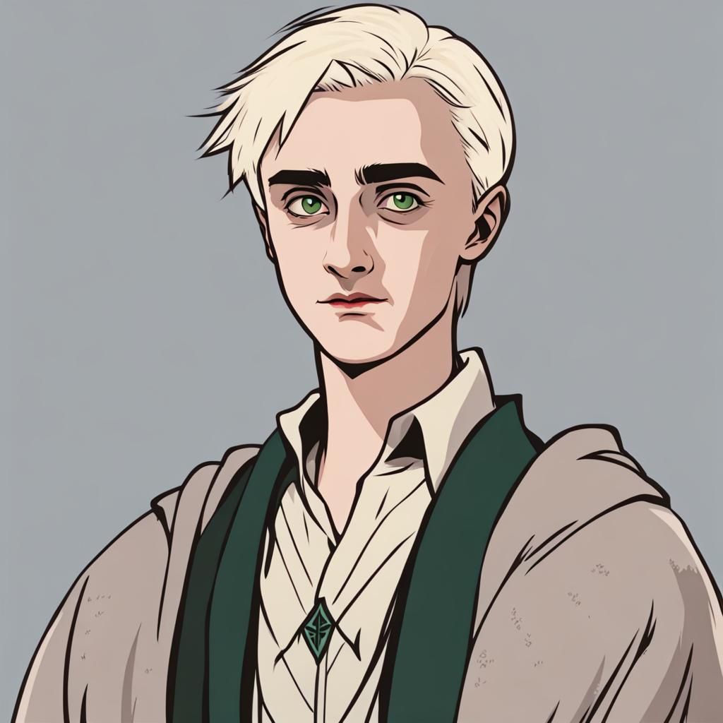 Draco Malfoy Digital Art Portrait