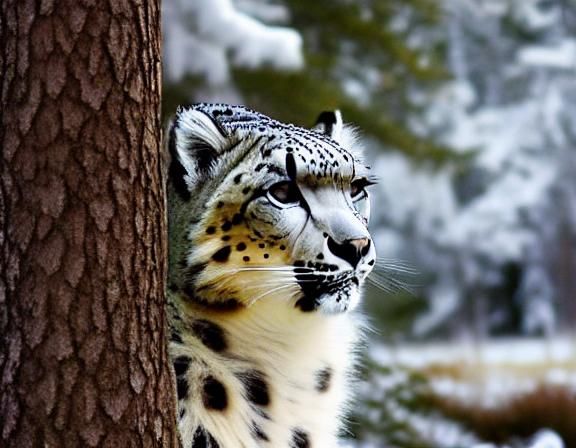 snow leopard by artist "anime", Anime Key Visual, Japanese M...