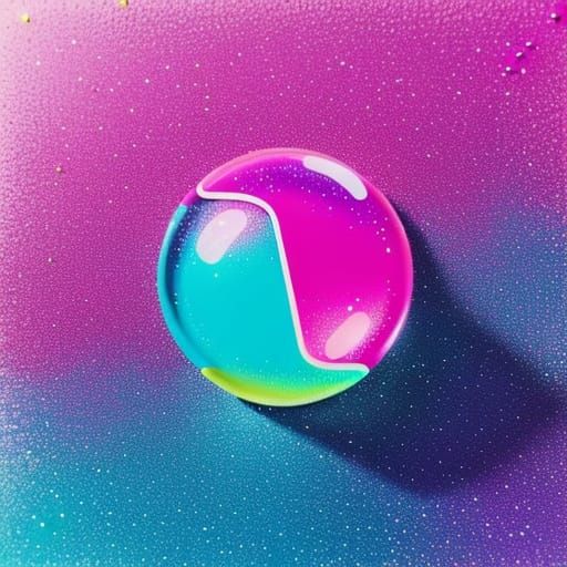 Vibrant Pink Bubblegum Bubble in Mid-Air