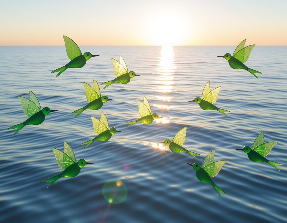 Sea-Glass Vyatka Birds Sea-Glass Fabric of the Universe