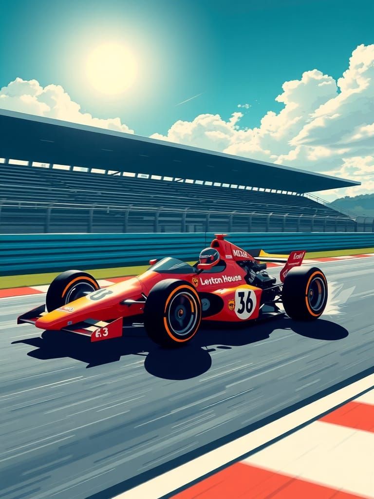 Leyton House F1 Race Car in Futuristic Style