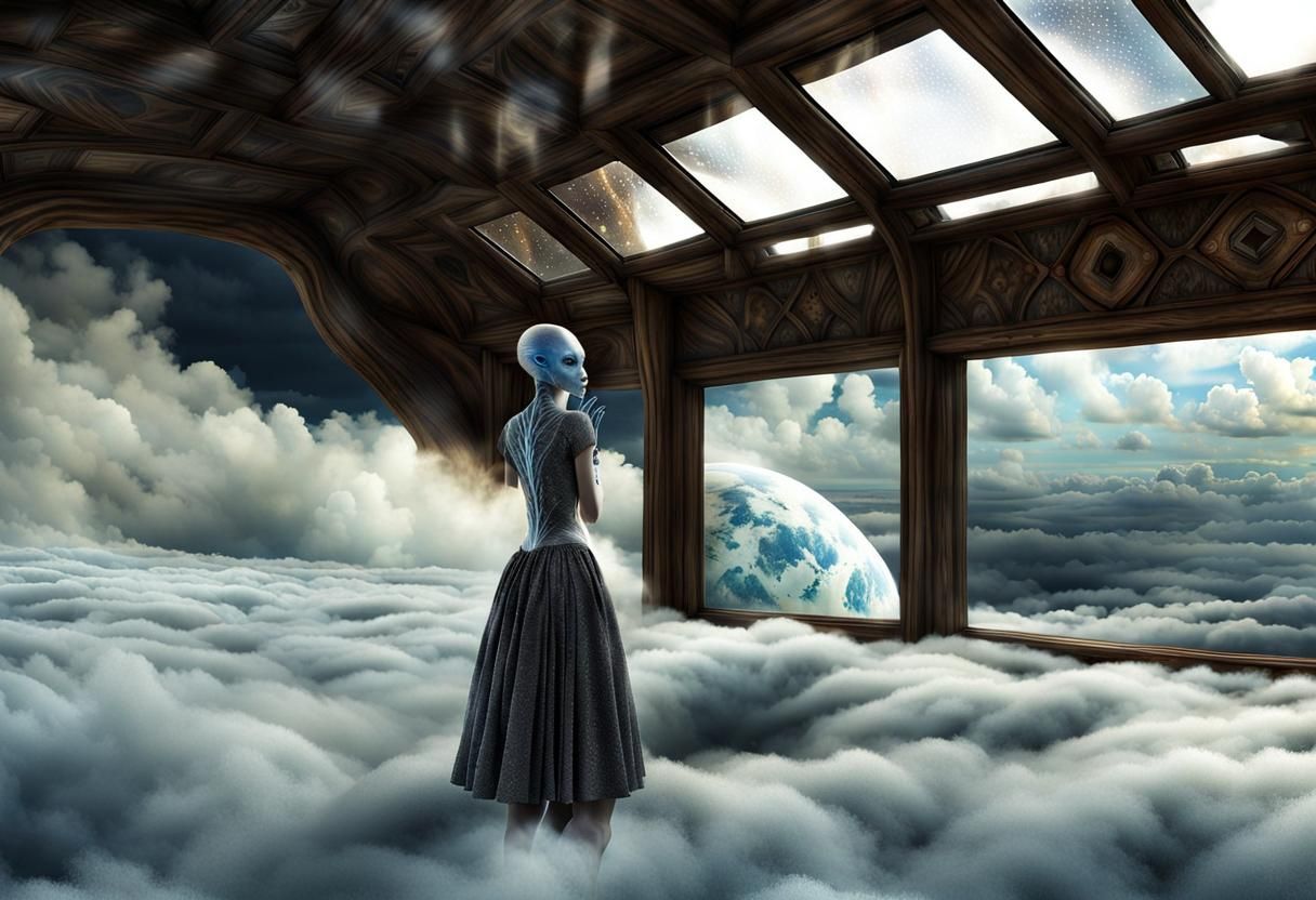 Magical Alien Pets in a Surreal Dreamscape