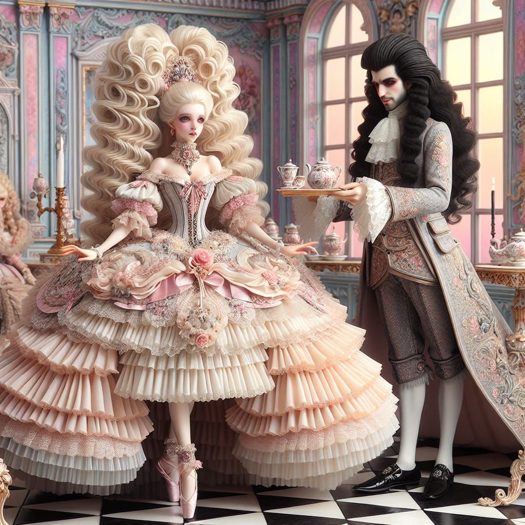 Vampire King Tea Party in Pastel Castle