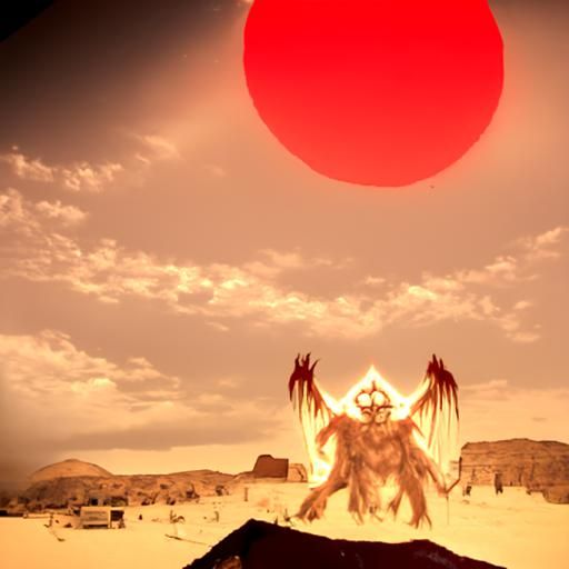 Pazuzu Corrupts the Land: Art Deco Concept Art