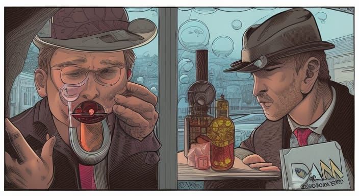 Blowing Bubbles: Comic Book Art Illustration