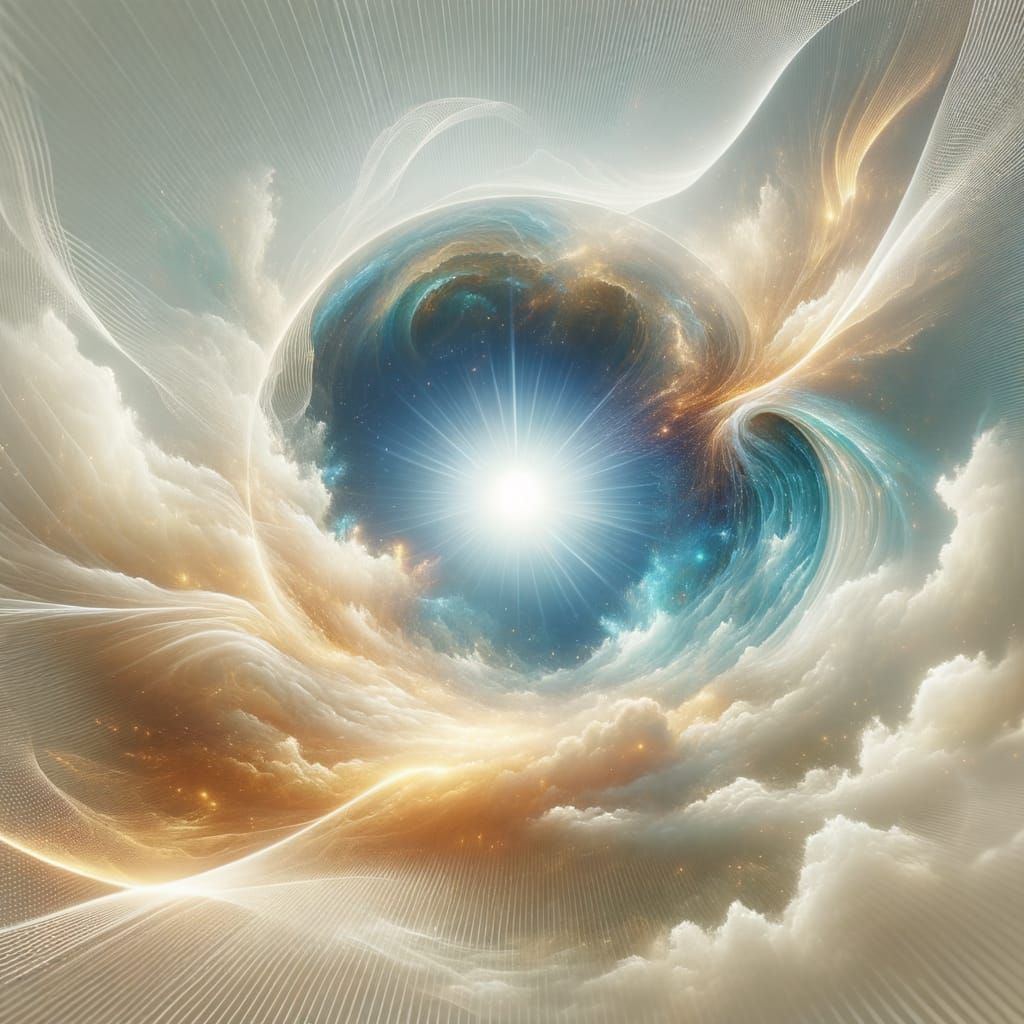 Radiant Cosmic Portal in Digital Matte Painting