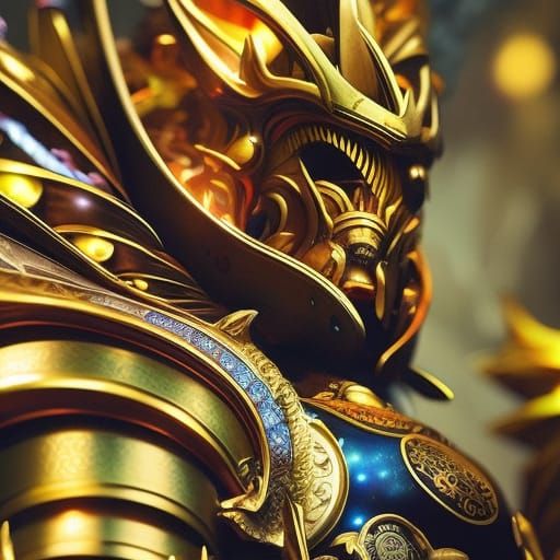 Fiery Fish King Portrait in Detailed Digital Style