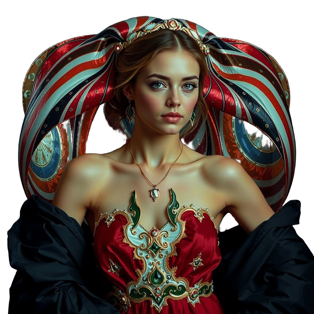 Abstract Swirling Gelato Colors in Bold Stripes