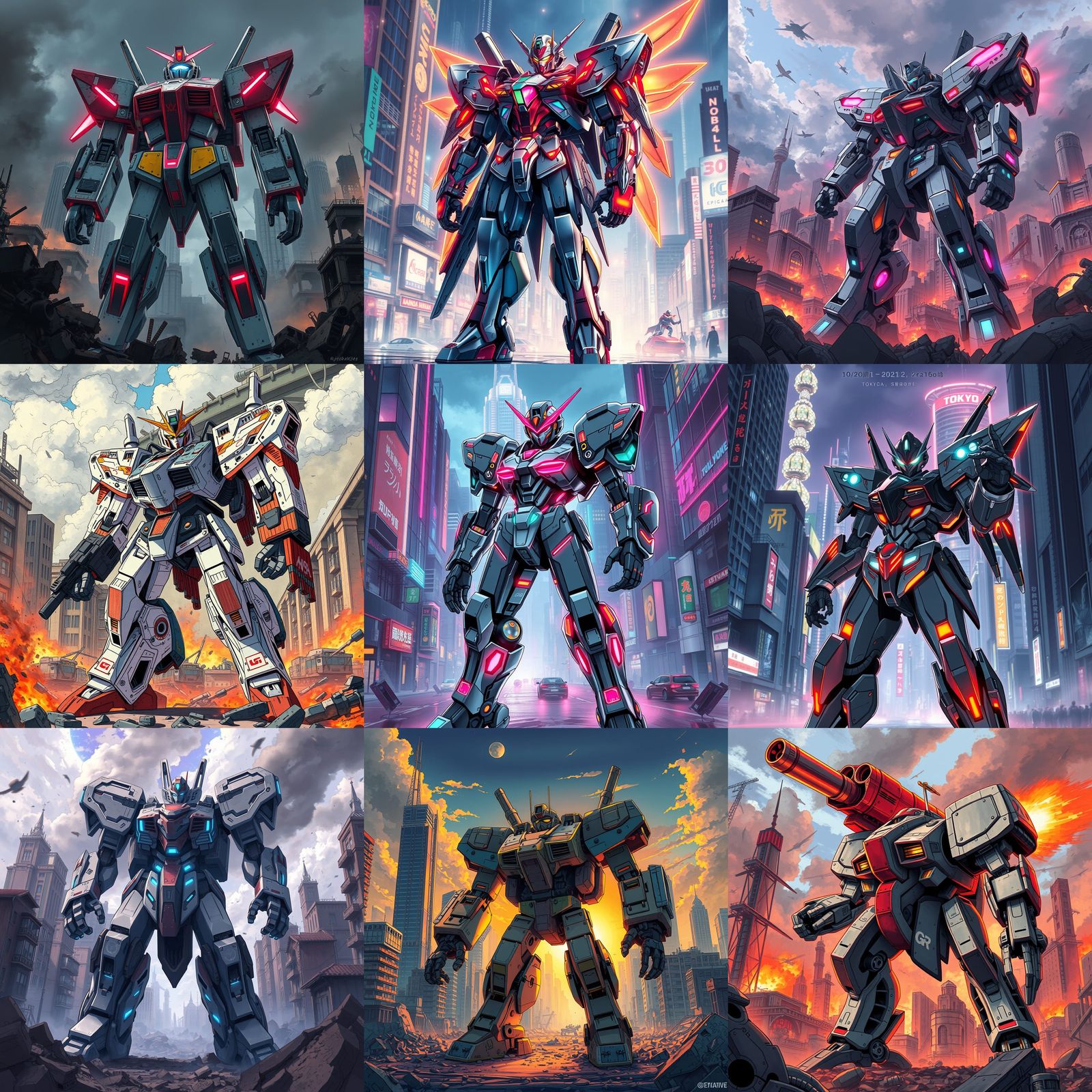 Anime-Inspired War Mech: Japanese Manga Style