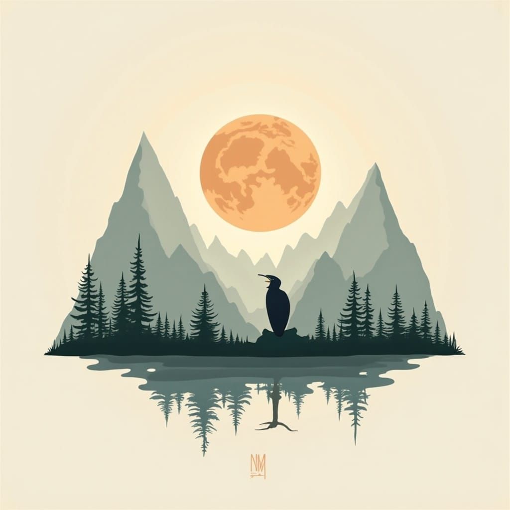 Minimalistic Cute AI Art Design