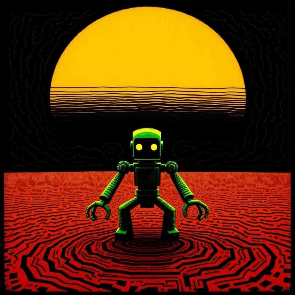 Brother Bots on Mars in Golden Hour