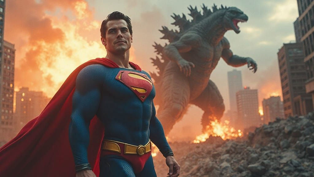 Superman -v- Godzilla:  Stand back Lois, this may take some time!