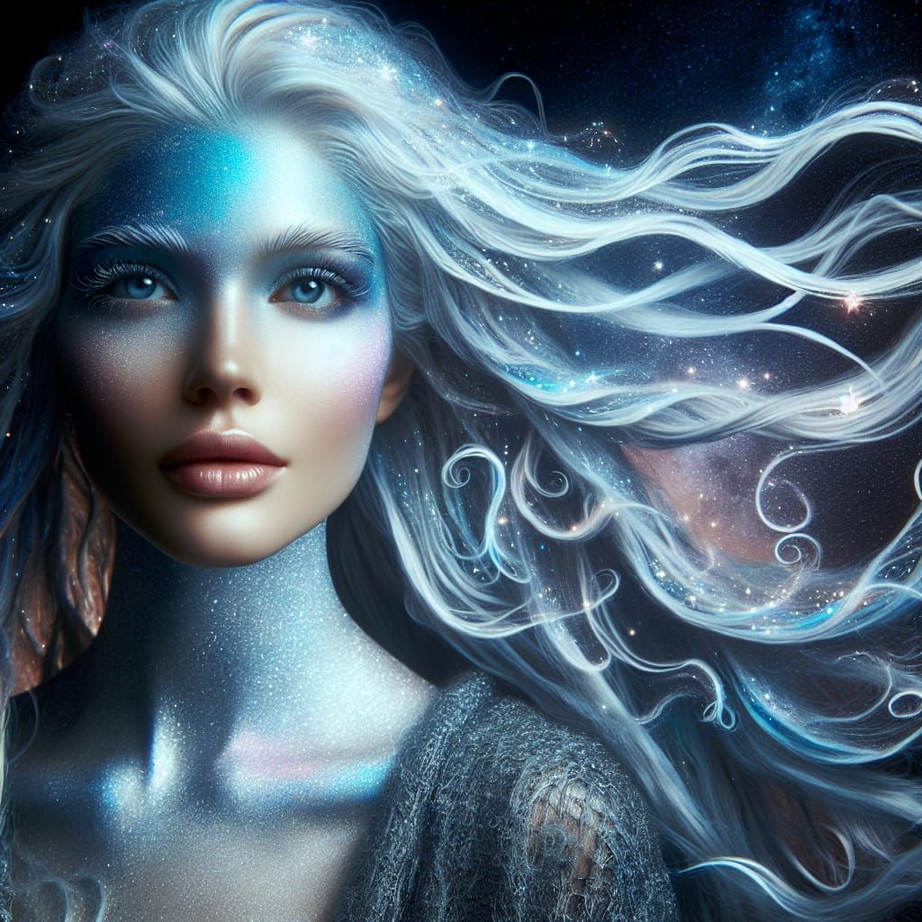 Ethereal Moon Child with Lunar Magic Glow