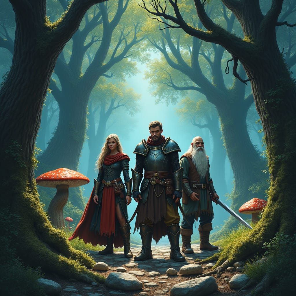 Fantasy Adventurers in Larry Elmore's Style
