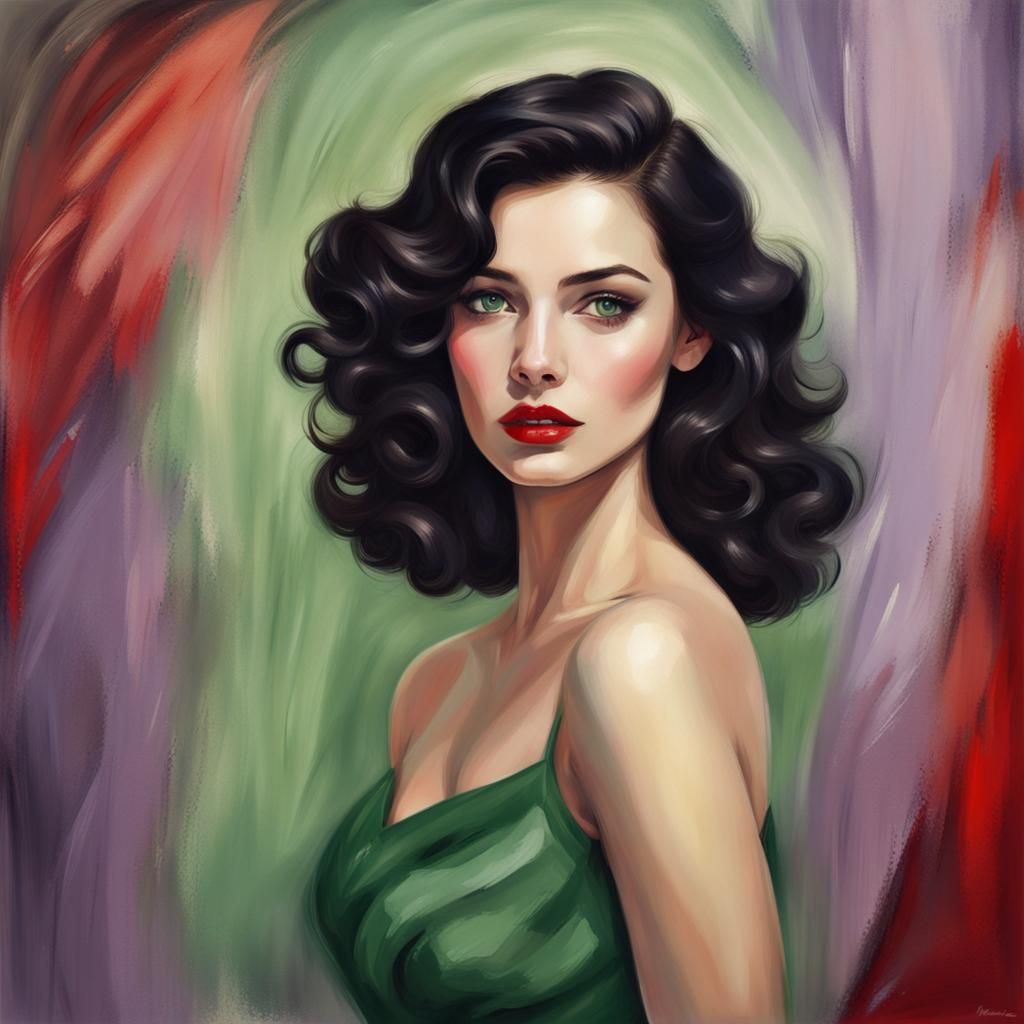 Glamorous 1950s Portrait of a Beautiful Woman