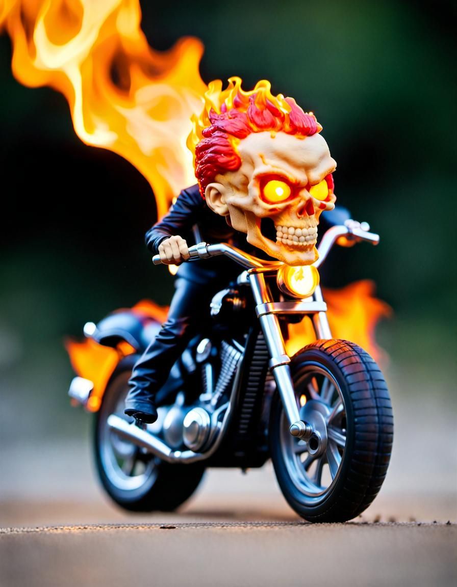 Ghost Rider Bobblehead with Flaming Head