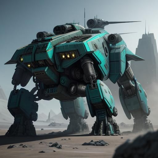 Futuristic UNSC Tundra Gausshog in Sci-Fi Style