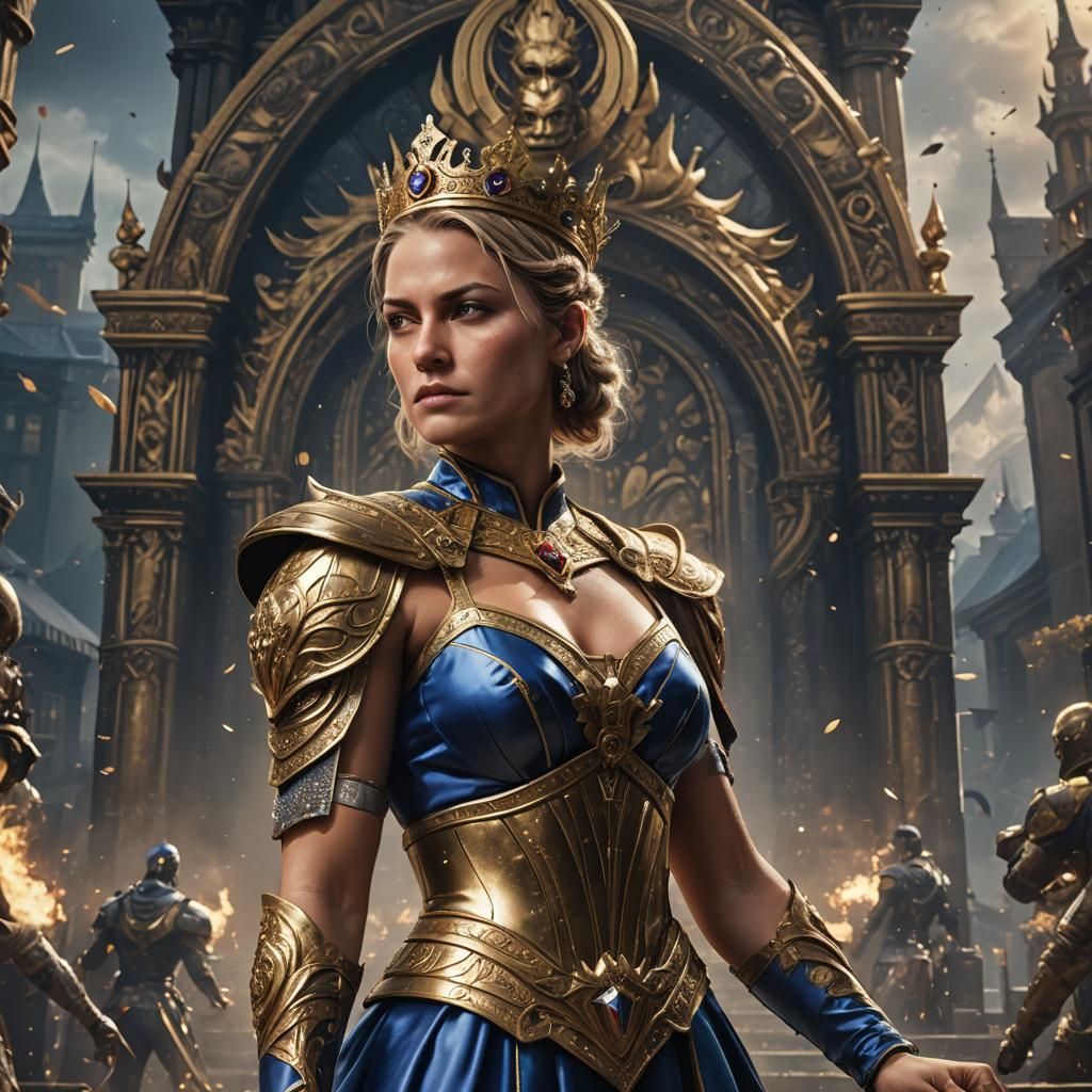 Rhea Ripley Crowned Queen in Fantasy Art