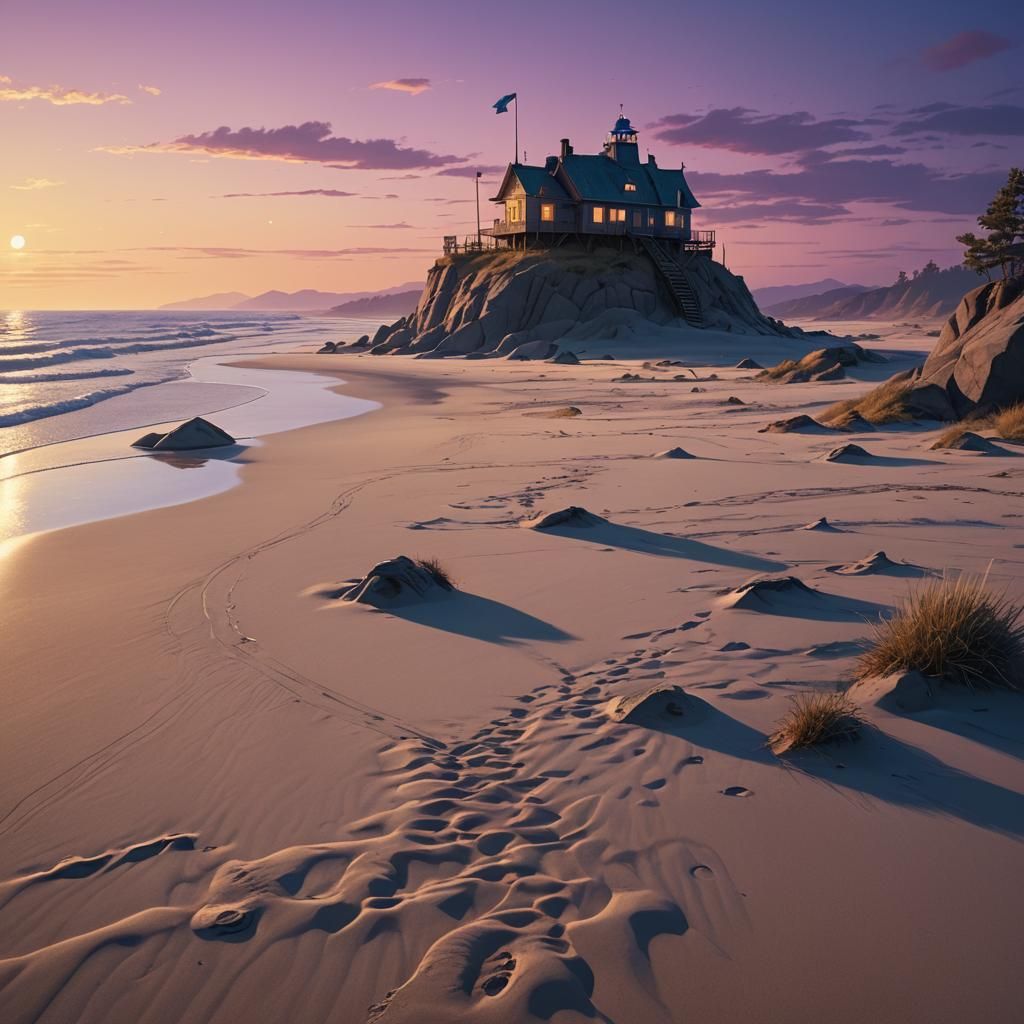 Mystical Sand Fishing Point at Dusk