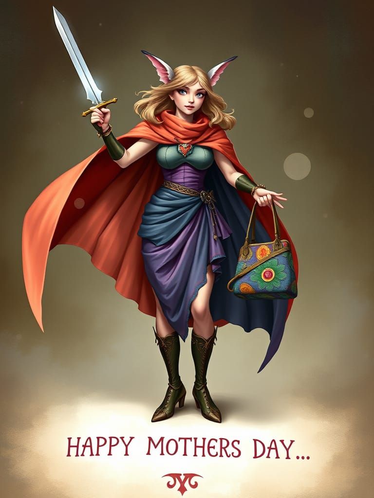 Whimsical Motherhood Embodied in Fantasy Art