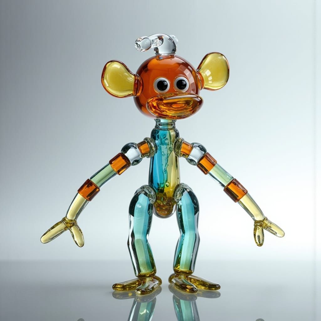 Glass Minifigure with Luminous Glow