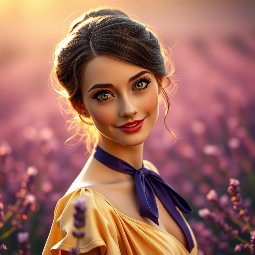 Jane Porter in Provence: Hyperdetailed Digital Portrait